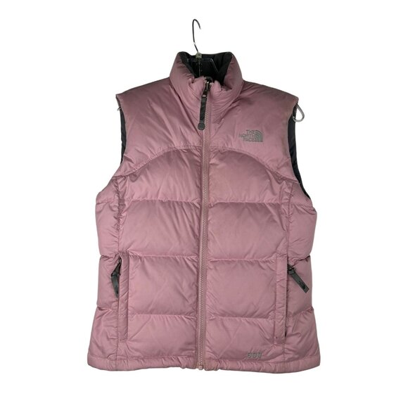 The North Face Girls 600 Vest Puffer Jacket Size Medium Light Pink/Gray